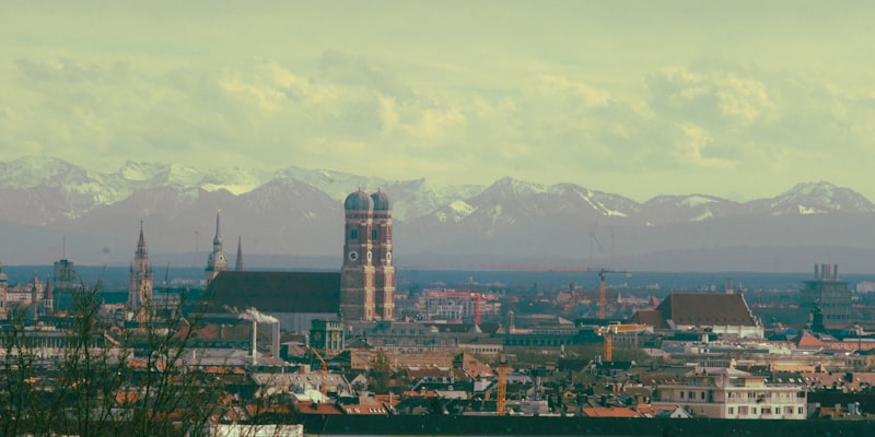 Munich Old Town with Alpine View